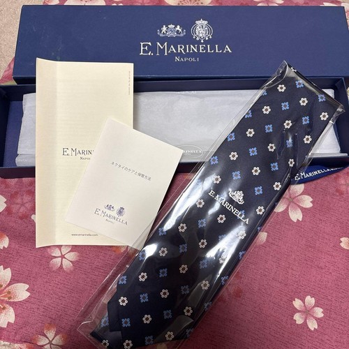 Marinella navy tie with - marinella, box